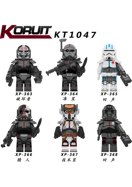 Yıldız Savaşları Arızalı Kadro Destroyer Sight Echo Hunter Teknisyeni Yapı Taşı Oyuncaklarının Montajı (Yurt Dışından)