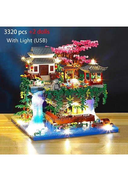 Ağaç Evi Elmas Yapı Taşları Bahçe Mimarisi Şelale Işık Dıy Tuğla Oyuncak Çocuk Için 12 Yıldan Fazla Yetişkin Hediye 3320 Pc (Yurt Dışından)