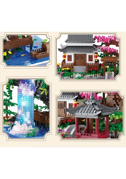 Ağaç Evi Elmas Yapı Taşları Bahçe Mimarisi Şelale Işık Dıy Tuğla Oyuncak Çocuk Için 12 Yıldan Fazla Yetişkin Hediye 3320 Pc (Yurt Dışından) fırsatları