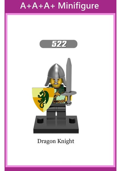 Minifigures X0148 Ortaçağ Şövalyesi Reloaded Dragon Knight Yapı Taşları Oyuncaklar (Yurt Dışından) modelleri