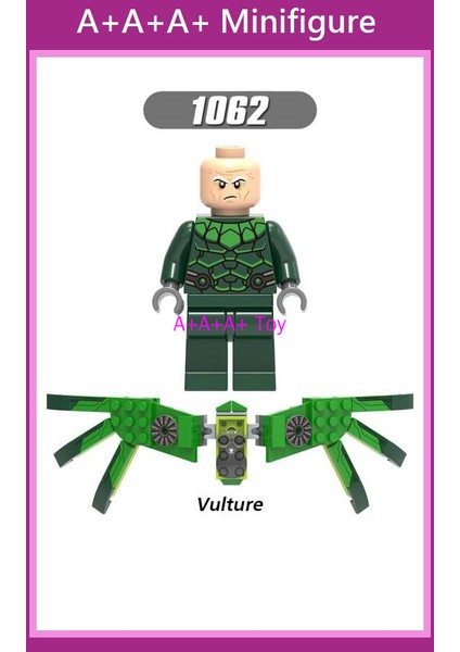 Minifigures X0231 Süper Kahraman Katliam Doktor Ahtapot Örümcek Adam Yapı Taşları Oyuncaklar 颜色:X1062 (Yurt Dışından)