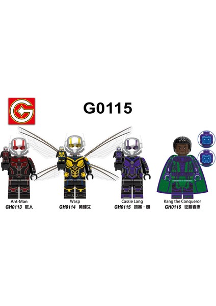 Tek Satış Marvel Rakamlar Yapı Taşları Karınca Adam Wasp Cassie Lang Kang Fatih Minifigures Çocuk Oyuncakları G0115 (Yurt Dışından)