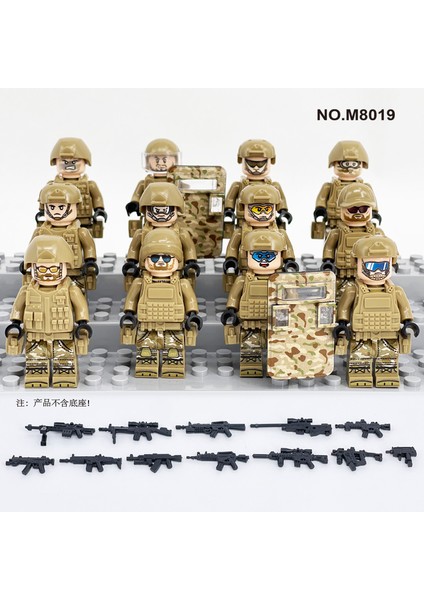 M8019 M8085 M8084 Terörle Mücadele Kuvveti Özel Şekilli Kalıp Bebek Kamuflaj Askeri Yapı Taşı Oyuncaklar (Yurt Dışından)