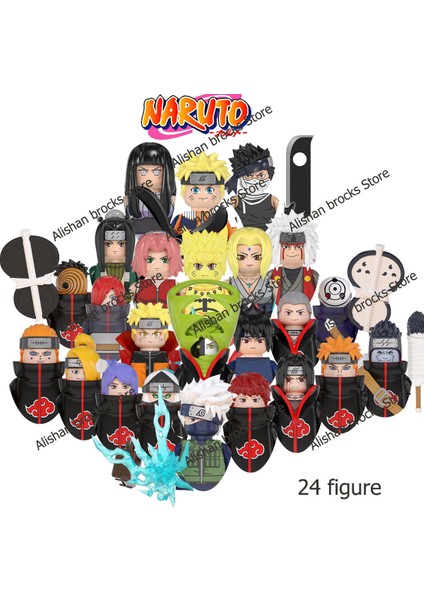 8/32 Adet/takım Naruto Tam Vücut Sasuke Kakashi Akatsuki Tuğla Yapı Taşları Anime Karikatür Mini Aksiyon Figürleri Montaj Oyuncaklar Çocuklar (Yurt Dışından) fırsatları