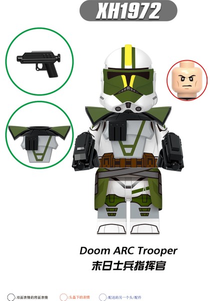 Adet/takım Yıldız Savaşı Yapı Taşları Rakamlar Doom Arc Trooper Cody Appo 442ND Clone Trooper Minifigure Yapı Tuğlaları Çocuk Oyuncakları X0345 (Yurt Dışından)