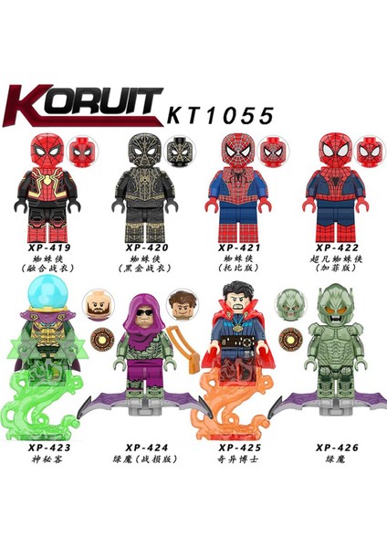 Adet/takım Marvel Örümcek Adam: Ev Yok Aksiyon Figürleri Brock Mysterio Ps4 Örümcek Adam Demir Örümcek Adam Yapı Taşları Tuğlalar Çocuklar Için Hediye Oyuncaklar KT1055 (Yurt Dışından)
