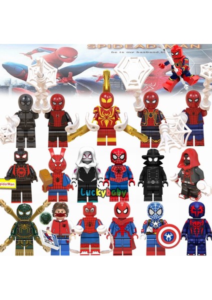 Örümcek Adam Minifigures Seti Marvel Süper Kahramanlar Örümcek Adam Evden Uzak Yapı Taşları Oyuncaklar Çocuklar Için (Yurt Dışından)