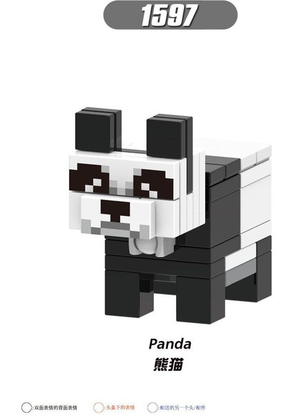 8 Adet/takım Minecraft Rakamlar Bina Tilki Köylü Kalamar Panda Blokları Tuğla Çocuklar Için Hediye Oyuncaklar X0299 (Yurt Dışından)
