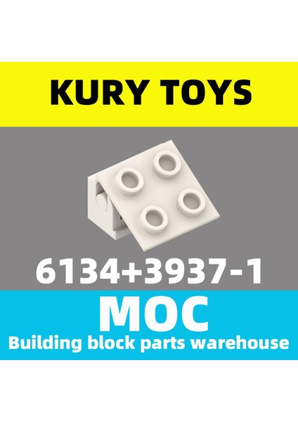 Kury Oyuncaklar Dıy Moc 6134 + 3937 Yapı Taşı Parçaları Menteşe Tuğla 2 x 2 Üst + Menteşe Tuğla 1 x 2 Taban Kilitleme Menteşe (Yurt Dışından)