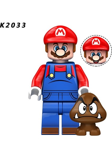 Süper Mario Minifigures Yapı Taşları Oyuncakları KDL805 Karakteriyle UYUMLU:K2033 (Yurt Dışından)