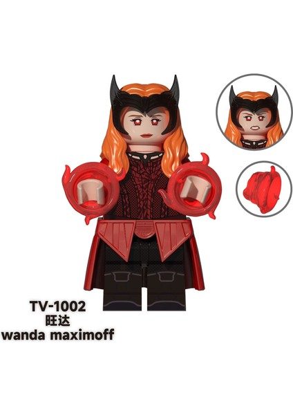 Tek Satış Marvel Yapı Taşları Rakamlar Thor Ultron Wanda Kaptan Amerikalı Doktor Garip Demir Adam Siyah Panter Minifigure Yapı Tuğlaları Çocuk Oyuncakları TV6201 (Yurt Dışından)