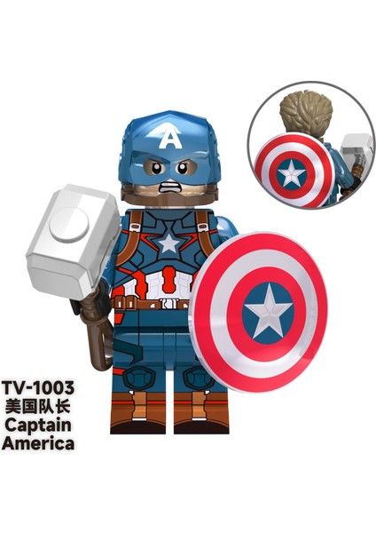 Tek Satış Marvel Yapı Taşları Rakamlar Thor Ultron Wanda Kaptan Amerikalı Doktor Garip Demir Adam Siyah Panter Minifigure Yapı Tuğlaları Çocuk Oyuncakları TV6201 (Yurt Dışından)