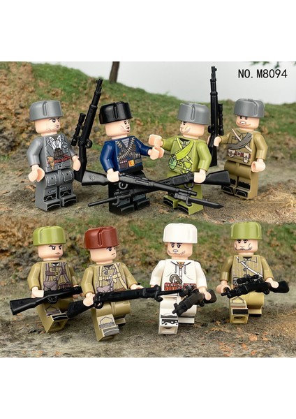 8pcs Ekipman Minifigures Küçük Parçacık Bebekleri Çocuk Montajlı Yapı Taşı Oyuncakları (Yurt Dışından)