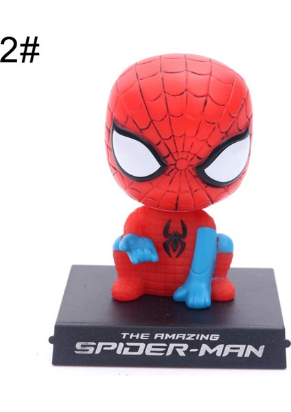 8 cm Batman Groot Bebek Heykelcik Standı Bobblehead Bahar Oyuncak Araba Pano Dekor (Yurt Dışından)