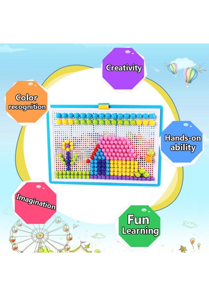 296 Adet Dıy Boncuk Eğitici Öğrenme Yaratıcı Zeka Çocuk TOYS-296PCS (Yurt Dışından) modelleri
