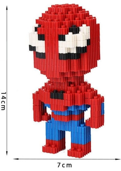 Mikro Anime Yapı Taşları Avengers Demir Adam Örümcek Adam Minifigure Montaj Oyuncak Inşaat Blokları Erkekler Için (Yurt Dışından)