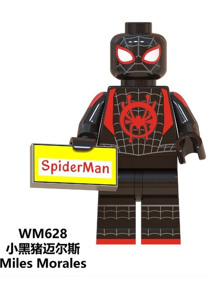 Uyumlu Örümcek Adam Marvel Minifigures Miles Morales Gwen Stacy Örümcek Adam Noir Yapı Taşları Oyuncaklar WM6052 Renk: WM631 (Yurt Dışından)