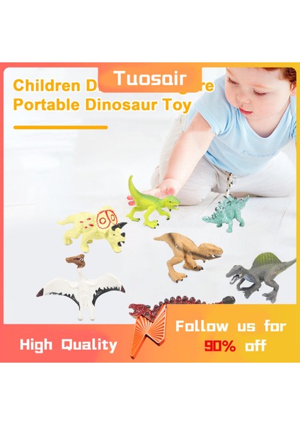 Eğitici Dinozor Oyuncak Mini Dinozor Oyuncak Seti Gerçekçi T-Rex Triceratops Pterosaur Stegosaurus Çocuk Hediye Çocuklar Dinozor Oyuncak (Yurt Dışından)