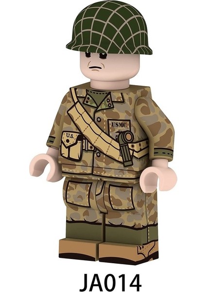 Yeşil Kedi Minifigures JA009-014 Deniz Piyadeleri, Usmc Kamuflaj Askeri Asker Yapı Taşları Çocuklar Için Oyuncaklar 颜色:JA014 (Yurt Dışından)