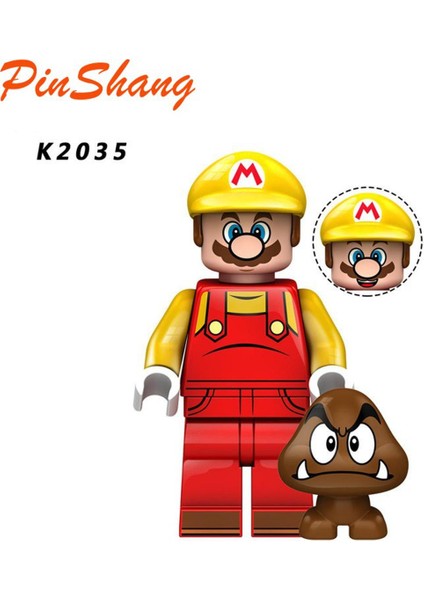 Pinshang Süper Mario Minifigures KDL805 ile Uyumlu Yapı Taşları Oyuncaklar (Yurt Dışından)