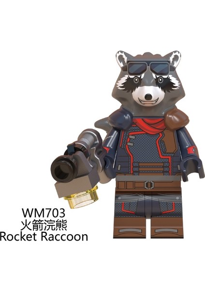Marvel Avengers Süper Kahraman Thanos Thor Kaptan Amerika Yapı Taşları Oyuncaklar Minifigures 颜色:WM703 (Yurt Dışından)