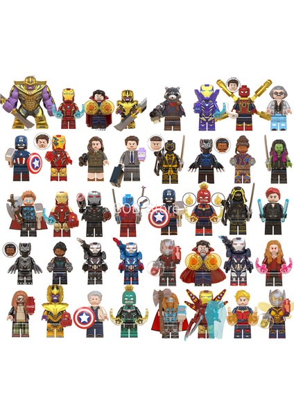 Marvel Avengers Süper Kahraman Thanos Thor Kaptan Amerika Yapı Taşları Oyuncaklar Minifigures 颜色:WM703 (Yurt Dışından)