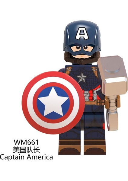 Marvel Avengers Süper Kahraman Thanos Thor Kaptan Amerika Yapı Taşları Oyuncaklar Minifigures 颜色:WM703 (Yurt Dışından)
