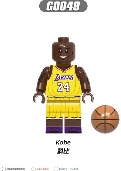 Adet/takım Nba Rakamlar Yapı Taşları Kobe Curry Jordan Durant Harden O Neal James Minifigures Çocuk Oyuncakları G0107 (Yurt Dışından) fiyatları