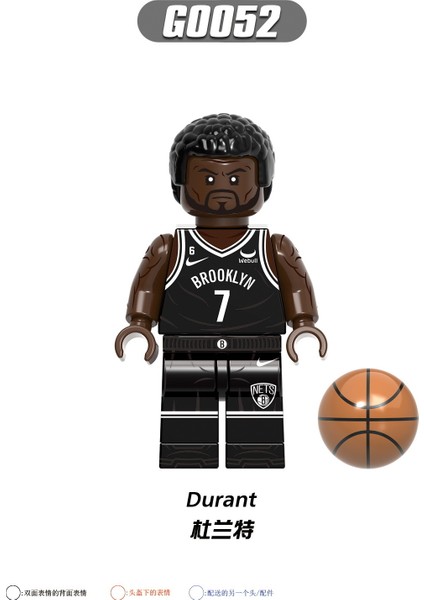 Adet/takım Nba Rakamlar Yapı Taşları Kobe Curry Jordan Durant Harden O Neal James Minifigures Çocuk Oyuncakları G0107 (Yurt Dışından) indirimleri