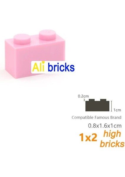 25 Adet/grup Dıy Blokları Yapı Tuğlaları Kalın 1x2 Eğitim Montaj Inşaat Oyuncakları Çocuklar Için Boyutu Marka ile Uyumlu (Yurt Dışından)