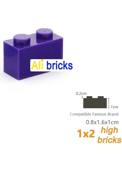 25 Adet/grup Dıy Blokları Yapı Tuğlaları Kalın 1x2 Eğitim Montaj Inşaat Oyuncakları Çocuklar Için Boyutu Marka ile Uyumlu (Yurt Dışından)