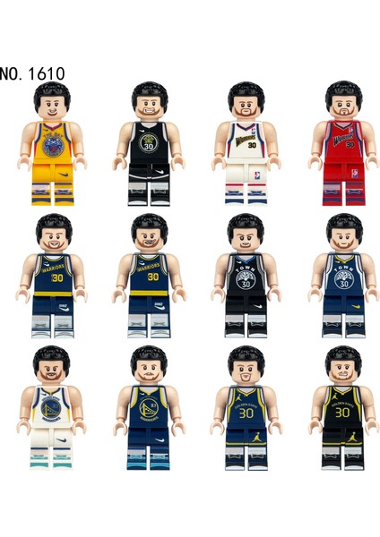 12 Adet Basketbol Bebek Küçük Parçacık Çizgi Film Bebeği Modeli Çocuk Montajlı Yapı Taşı Oyuncak Spor Sahne Topu (Yurt Dışından)