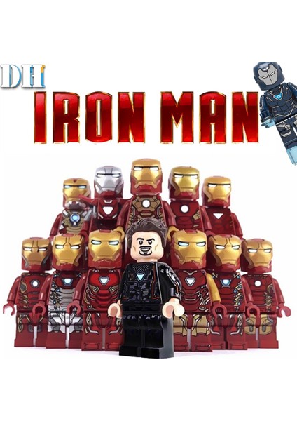 Theavengers All Iron Man MARK85 Savaş Makinesi Kuantum Zırhı Minifigures Uyumlu Yapı Taşları (Yurt Dışından) modelleri