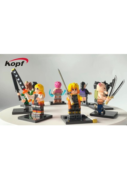 Tek Satış Iblis Avcısı Rakamlar Yapı Taşları Kamado Tanjirou Agatsuma Zenitsu Akaza Shinazugawa Genya Çocuk Erkek Kız Hediye Oyuncaklar KF61626 Için Tuğla Birleştirin (Yurt Dışından)
