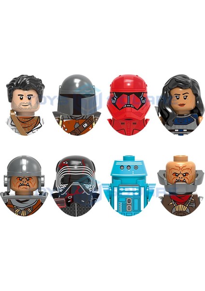 Mandalorian Raider Kyle Ren Poe Dameron Robot Sith Storm Trooper Cara Dune Modeli Yapı Taşları Moc Tuğla Seti Hediyeler Oyuncaklar (Yurt Dışından)