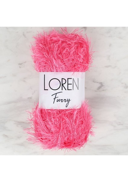 Furry Koyu Pembe El Örgü Ipi - RF016 - 34050