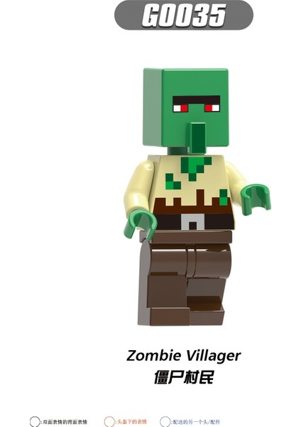 Tek Satış Minecraft Blokları Zombi Köylü Mini Aksiyon Oyuncak Tamer Fox Rogue Rakamlar Yapı Taşları Oyuncaklar Tuğla Oyuncaklar Birleştirin Çocuklar Için Hediyeler G0105 (Yurt Dışından)