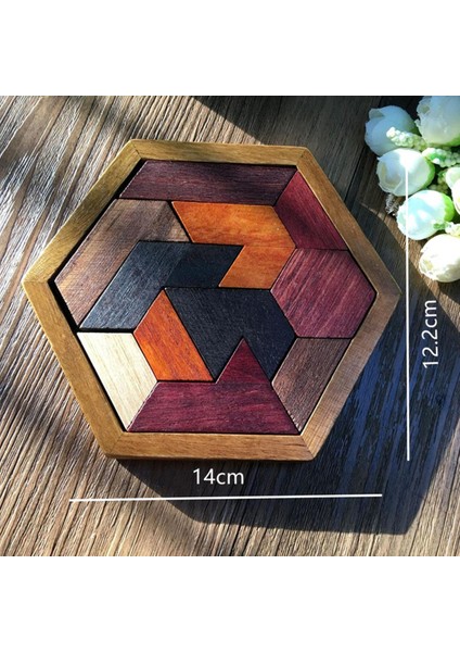 Komik Ahşap Tangram D Geometrik Şekil Bulmaca Oyunu Blokları Oyuncak Çocuklar Için (Yurt Dışından)