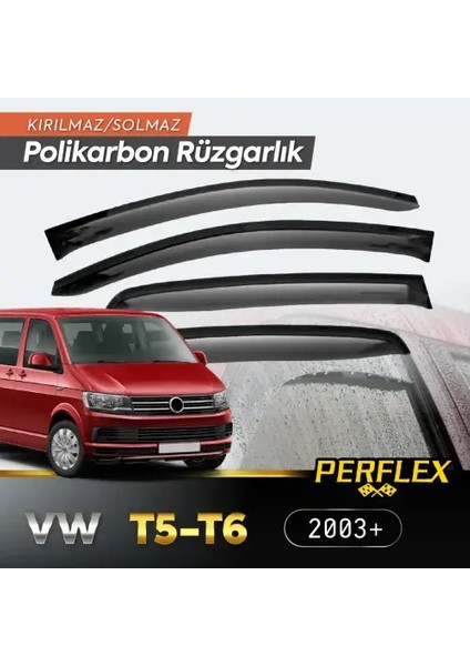 Polikarbon Kırılmaz Rüzgarlık V2 Mugen Vw T5/t6 4'lü 2003+