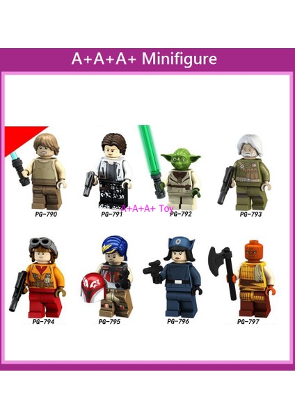 Minifigures PG8115 Star Wars Master Luke Han Solo Yoda Jr. Yapı Taşları Oyuncakları 颜色:PG796 (Yurt Dışından)