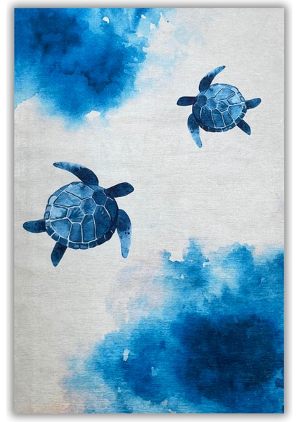 Deniz Kaplumbağası Desenli Dokuma Kaymaz Tabanlı Tatil Halısı Oturma Odası Halısı fiyatları