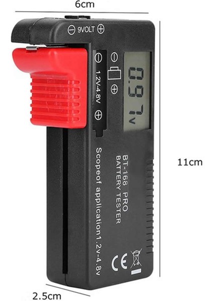 BT-168 Pro Pil Test Cihazı Aa Aaa C D 9V 18650 16340 14500 10440 1.2V 1.5V 3V 3.7V 4.8V Dijital Ölçü Aleti Voltmetre Akü Voltaj Göstergesi fiyatları