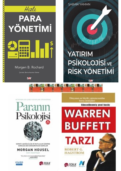 Hızlı Para Yönetimi / Yatırım Psikolojisi ve Risk Yönetimi / Paranın Psikolojisi / Warren Buffett Tarzı (4 Kitap)