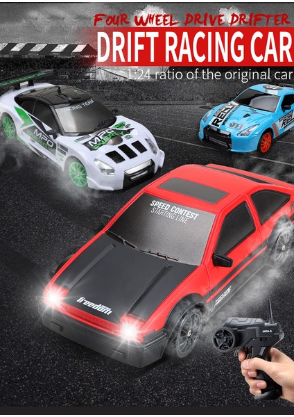2.4g Uzaktan Kumandalı Araba Dört Tekerlekten Çekişli Rc Drifting Yüksek Hızlı Şarjlı Elektrikli Araba Çocuk Erkek Uzaktan Kumandalı Araba Oyuncak (Yurt Dışından)
