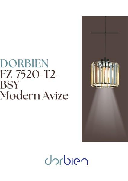 FZ-7520-T2-BSY Siyah Boyalı Modern Avize
