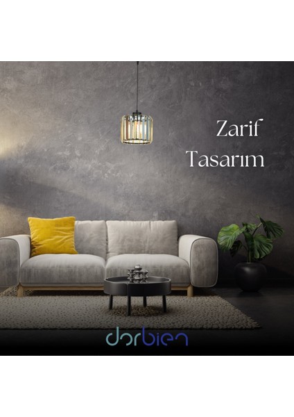 FZ-7520-T2-BSY Siyah Boyalı Modern Avize