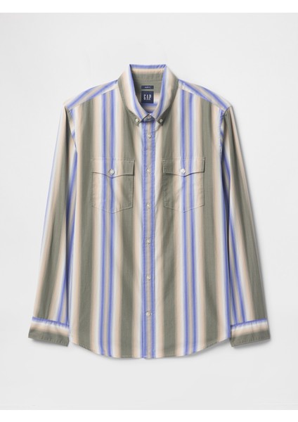 Erkek Kahverengi Organik Pamuk Poplin Western Gömlek fiyatları