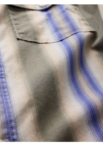 Erkek Kahverengi Organik Pamuk Poplin Western Gömlek modelleri