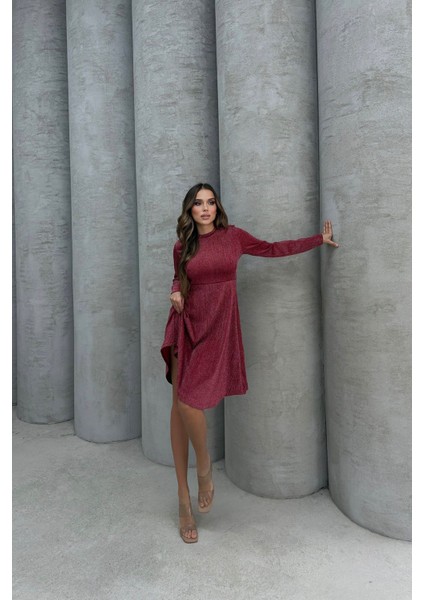 Yumuşacık Likralı Simli Mini Gece Elbisesi modelleri