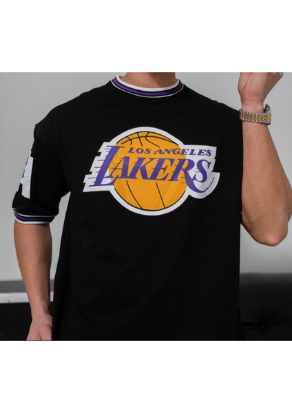 Oversıze Lakers Los Angeles Tişört - Likralı Full Kompak Penye Lakers T-Shırt fiyatları